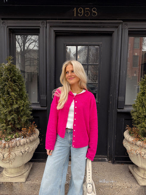 Coco Cutie Cardigan // Fuschia